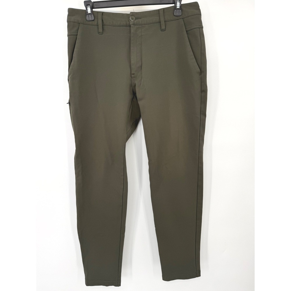 BYLT Everyday Pant‎ 2.0 Mens M Olive Green Tapered Stretch Performance Trousers